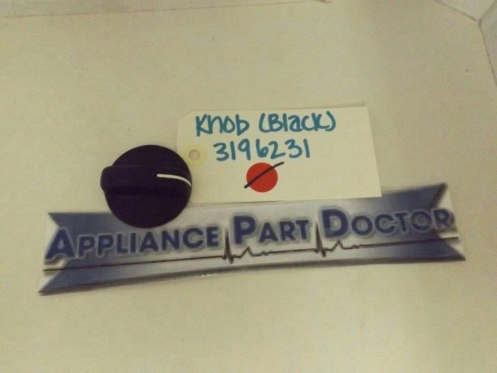 WHIRLPOOL STOVE 3196231 KNOB (BLACK) USED WHIRLPOOL STOVE 3196231 KNOB (BLACK) USED